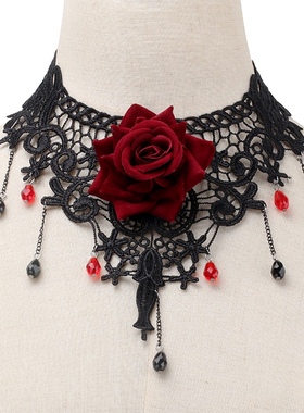 万圣节哥特风流血项链圈chocker