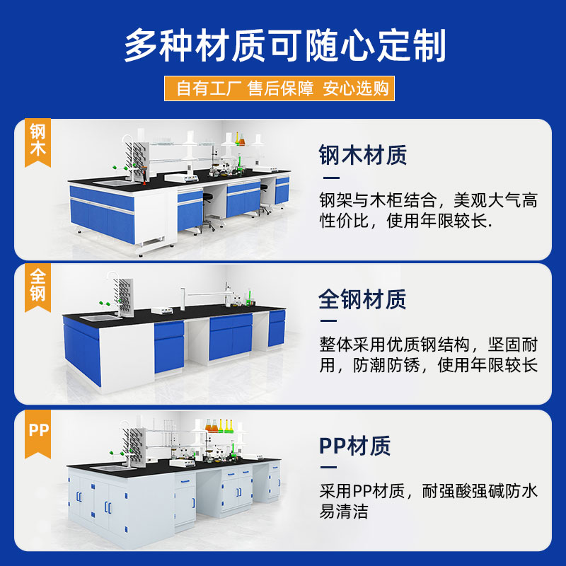 钢木实验台化验室实验桌防腐蚀试验台全钢实验室工作台通风柜定制 - 图1