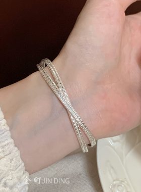 金町五帝钱手链女款足银999招财胖福手工盘缠手串纯银手镯手饰