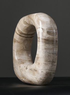 几何摆件样板间木化石