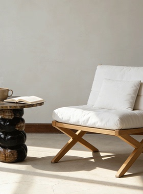 设计师款轻奢意式极简客厅硅化木沙发茶几设计师现代艺术边几角几