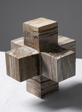 客厅装饰品摆件天然石头木化石