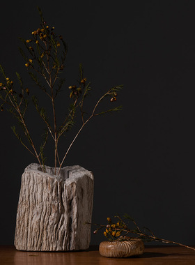 笔筒多功能收纳教师礼物木化石