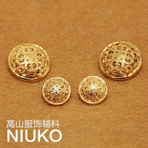 NIUKO辅料 超高档高贵品质金属大衣纽扣子专卖皇家外套钮扣定制 - 图0