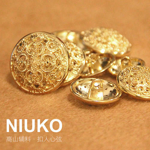 NIUKO辅料 超高档高贵品质金属大衣纽扣子专卖皇家外套钮扣定制 - 图2