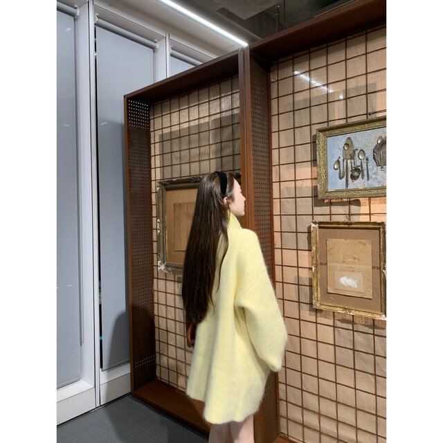 11/10 20:00【light yellow】超高克重 特种兔绒拉毛双排扣大衣