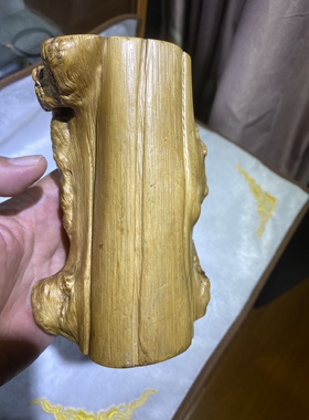 老树根笔筒 天然树根纹理细腻 高度15厘米左右