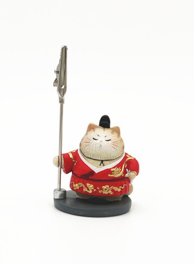 侍卫便签夹黄马褂可爱风创意摆件