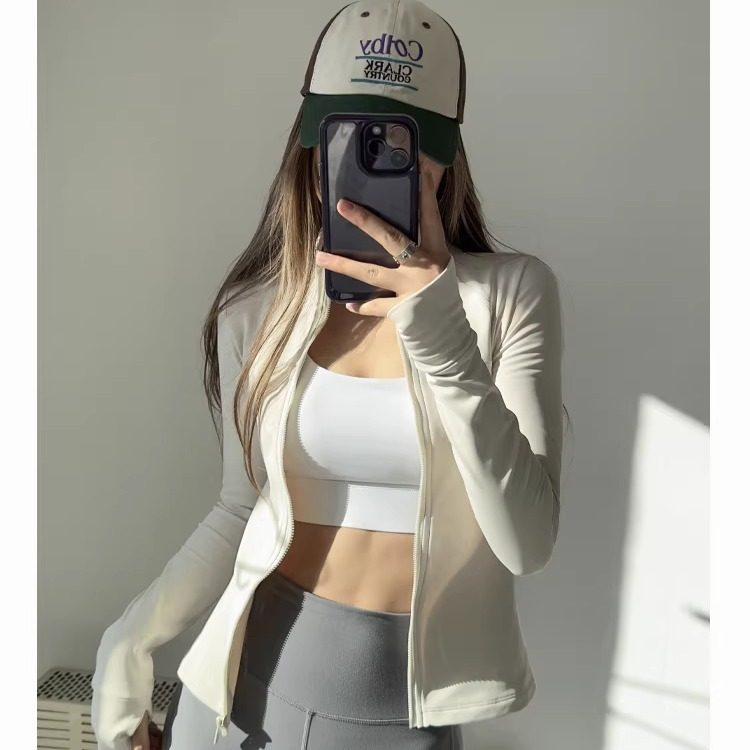 秋冬加绒气质显瘦运动瑜伽外套女拉链跑步健身训练上衣立领瑜伽服,淘宝优惠券,粉丝福利购,淘宝优惠卷