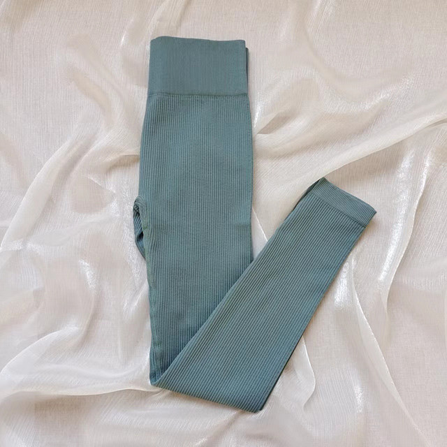 秋冬款长裤高腰紧身显瘦跑步健身训练透气针织料运动外穿瑜伽裤女