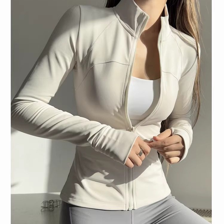 秋冬加绒气质显瘦运动瑜伽外套女拉链跑步健身训练上衣立领瑜伽服,淘宝优惠券,粉丝福利购,淘宝优惠卷