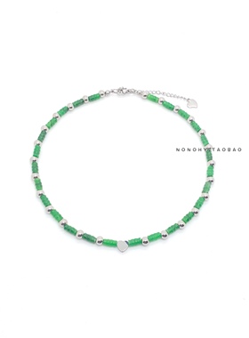 街舞福禄平安节节高升绿玉项链