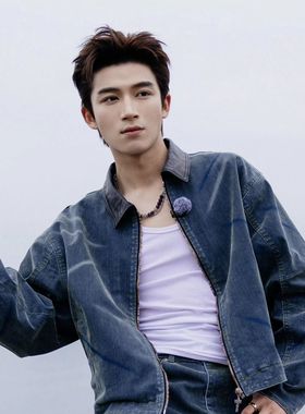 王星越同款天然石紫晶玛瑙石钛钢项链五十公里桃花坞