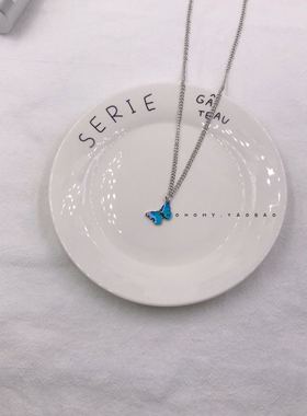 项链青春有你2lisa彩蓝蝴蝶