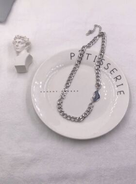 爱心桃心钛钢百搭项链同款