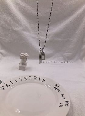 王一博钛钢ins街头风情侣项链