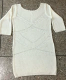 Сексуальное белое трикотажное пляжное платье, купальник, нагрудник, куртка, защита от солнца, свободный крой