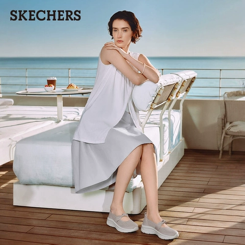 Skechers, туфли «Мэри Джейн», дышащая обувь на платформе, кроссовки, повседневная обувь, легко надевать, увеличенная полнота и ширина, подходят для работы на ногах