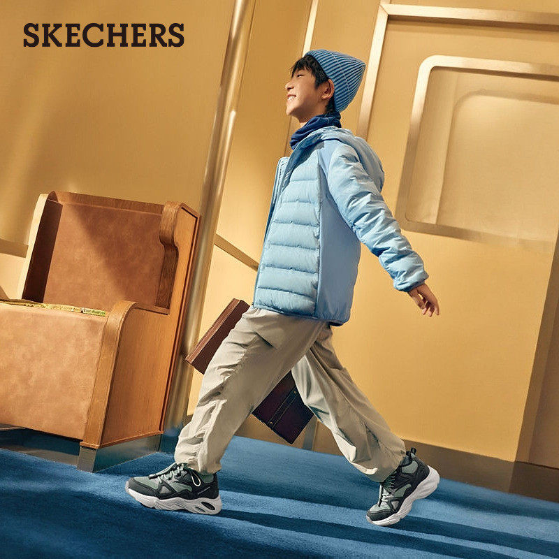 斯凯奇童鞋冬男鞋中大童加绒保暖靴时尚百搭舒适雪地靴棉靴高帮靴,淘宝优惠券,粉丝福利购,淘宝优惠卷