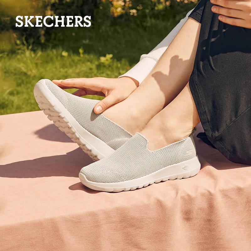 Skechers斯凯奇夏季女鞋一脚蹬休闲鞋舒适运动鞋软底健步鞋妈妈鞋 - 图1