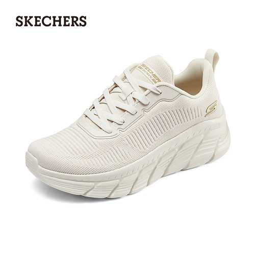斯凯奇夏季女鞋厚底增高小白鞋休闲耐磨慢跑鞋高回弹软底运动鞋 - 图0