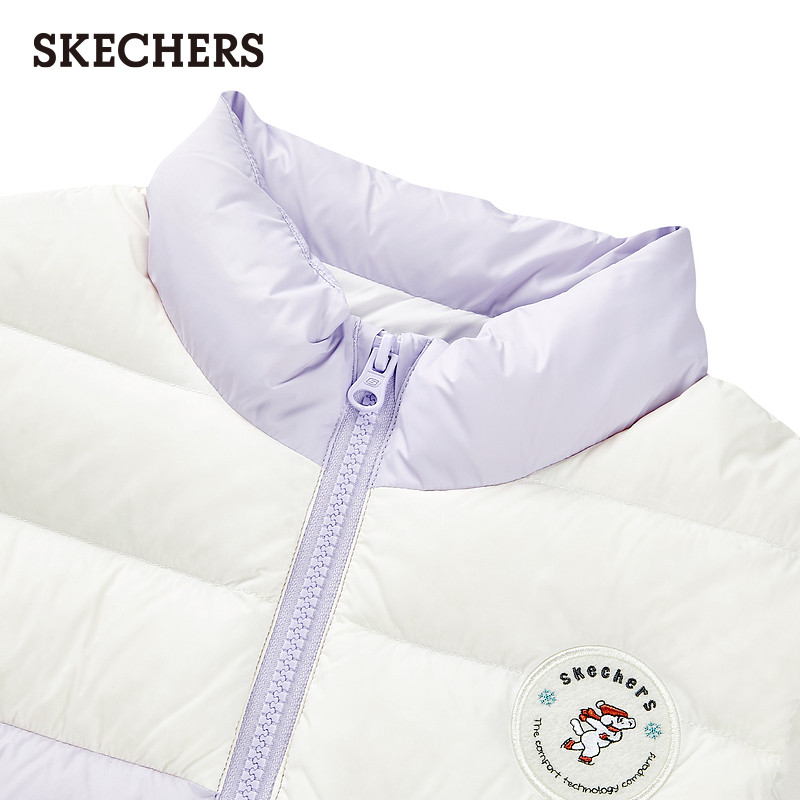 斯凯奇童装男女款冬季时尚百搭羽绒背心柔软保暖儿童马甲运动外套,淘宝优惠券,粉丝福利购,淘宝优惠卷