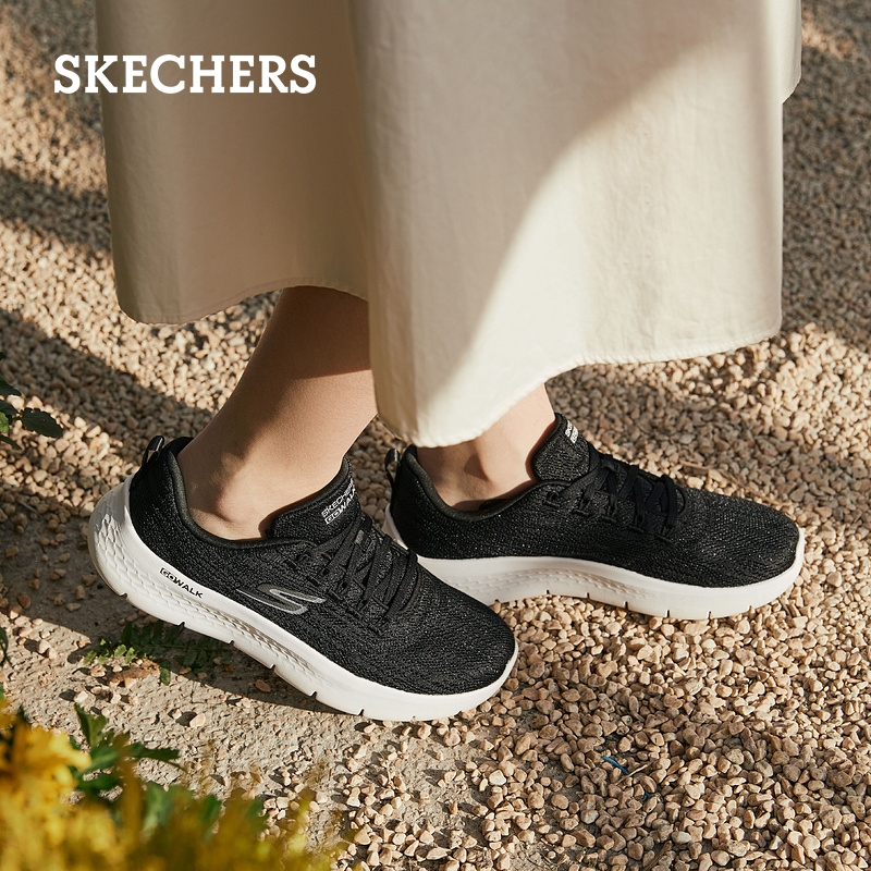 Skechers斯凯奇夏季舒适休闲鞋高回弹厚底室内健身运动鞋软底女鞋-图1