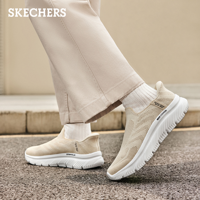 斯凯奇闪穿鞋|2025新款秋冬男鞋一脚蹬健步鞋厚底鞋休闲运动鞋 - 图3