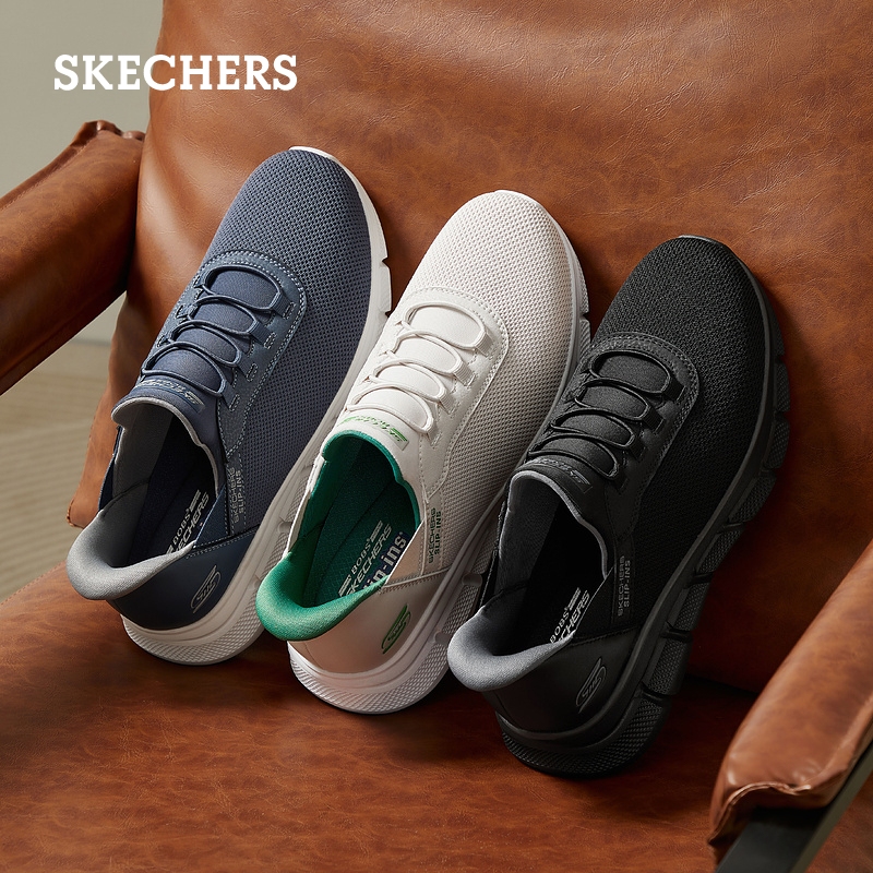 【闪穿鞋】Skechers斯凯奇slip ins系列夏季男鞋网布舒适运动鞋 - 图3