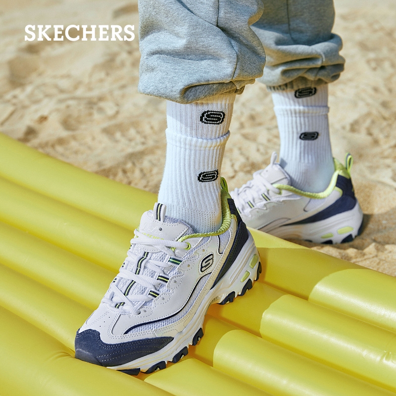 【明星同款】Skechers斯凯奇奶茶熊夏季厚底增高老爹鞋运动鞋女鞋 - 图2