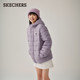 Skecher 2025 autumn and winter new men's and women's hooded cotton jacket fashionable simple lightweight warm and casual outdoor jacket