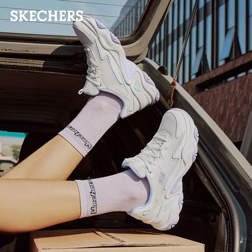 斯凯奇糯米熊|夏季女经典百搭通勤老爹鞋厚底耐磨轻便休闲运动鞋 - 图1