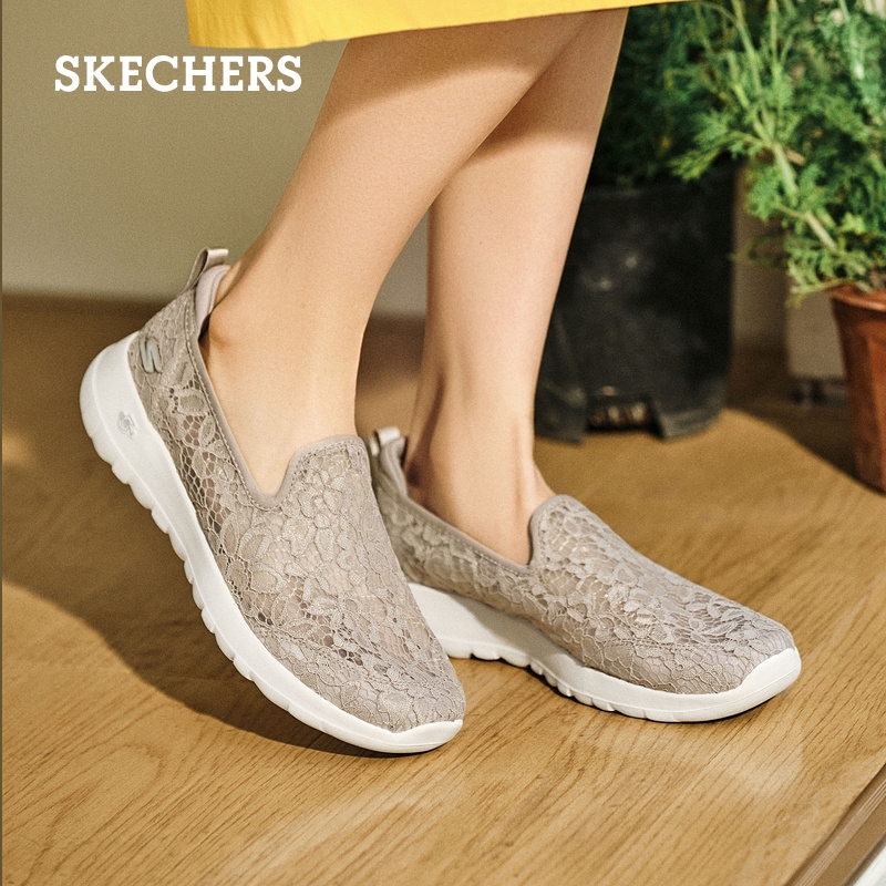 Skechers斯凯奇女鞋夏季一脚蹬休闲鞋透气健步鞋妈妈鞋平底单鞋