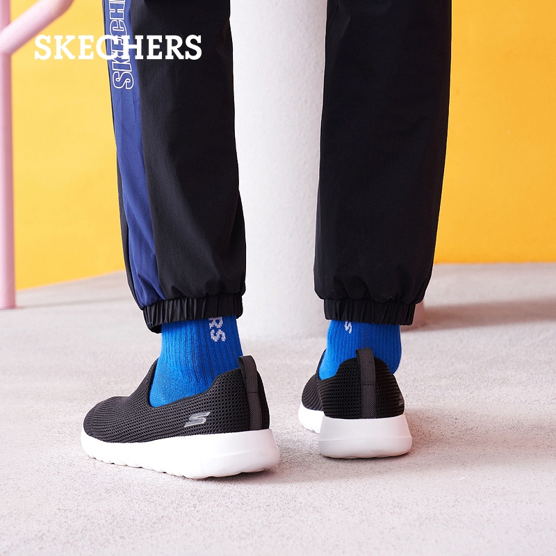 Skechers斯凯奇夏季男鞋网布透气健步鞋一脚蹬舒适高回弹休闲鞋 - 图2