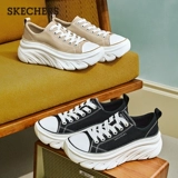 Skechers, летние классические универсальные тканевые трендовые эспадрильи, легкие кроссовки для отдыха на платформе, мягкая подошва, увеличивают рост