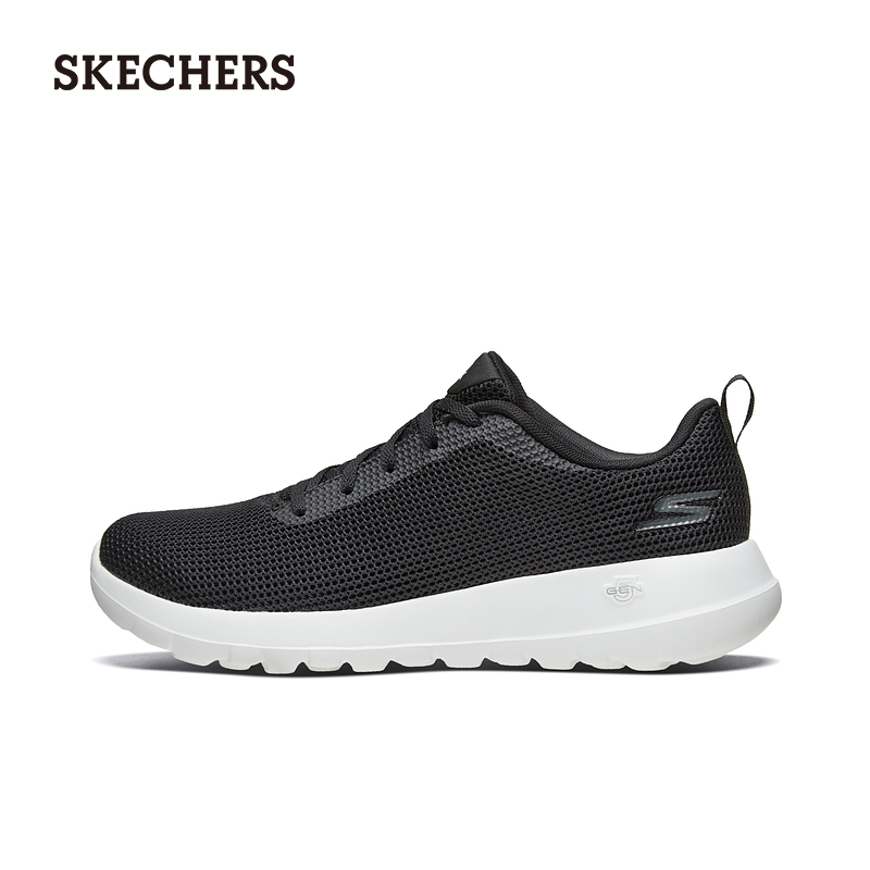 Skechers斯凯奇夏男鞋GOWALK透气网面健步鞋跑步鞋缓震休闲运动鞋