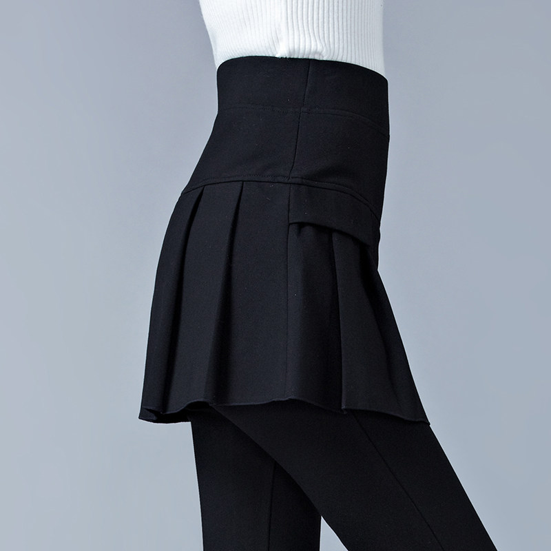 假两件外穿秋季韩版紧身高腰打底裤 紫碧萝打底裤