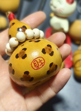 纯手工葫芦烙画豹纹葫芦手把件美好寓意葫芦一物一拍可定制