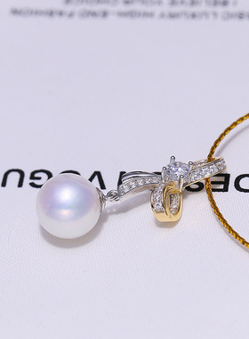 DIY配件S925纯银优雅珍珠吊坠空