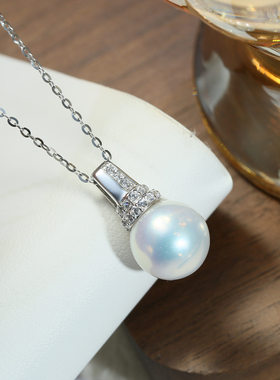 DIY配件S925纯银珍珠吊坠空托