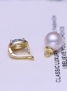 DIY配件S925纯银珍珠吊坠空托