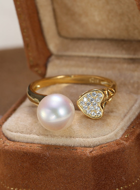 DIY配件S925纯银时尚珍珠戒指空