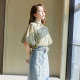ເສື້ອຢືດ chiffon ຄົນອັບເດດ: ແຂນສັ້ນ floral ທີ່ສວຍງາມ