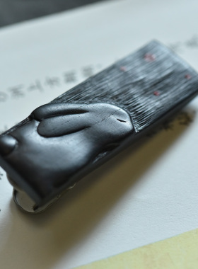 手工制作黑檀木小兔子发夹鸭嘴夹