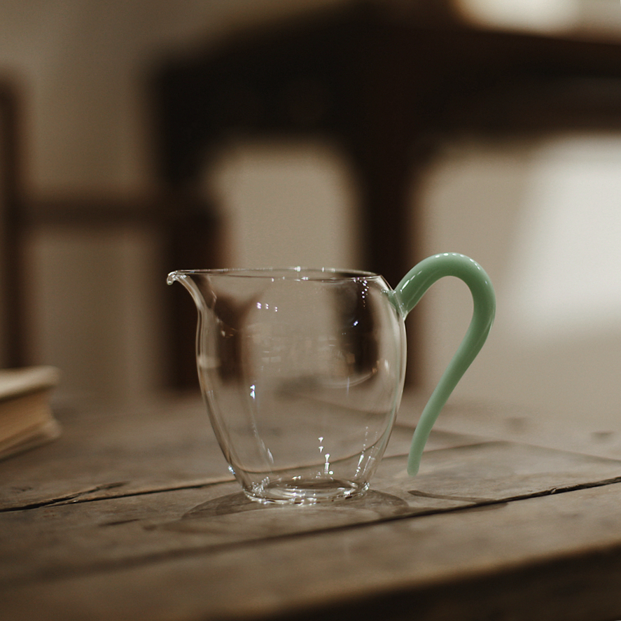 工匠家品《草堂公道杯》天青玉 高透耐热玻璃分茶器 旦盅 公杯,淘宝优惠券,粉丝福利购,淘宝优惠卷