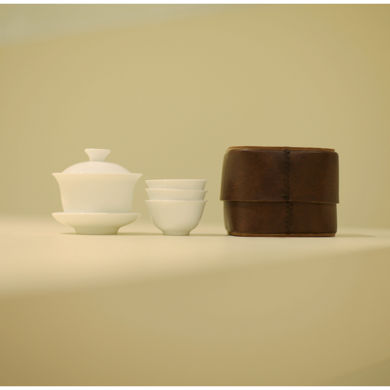 |梅似雪|潮州工夫茶旅行口袋茶具便携 白瓷 户外皮包收纳 小容量,淘宝优惠券,粉丝福利购,淘宝优惠卷