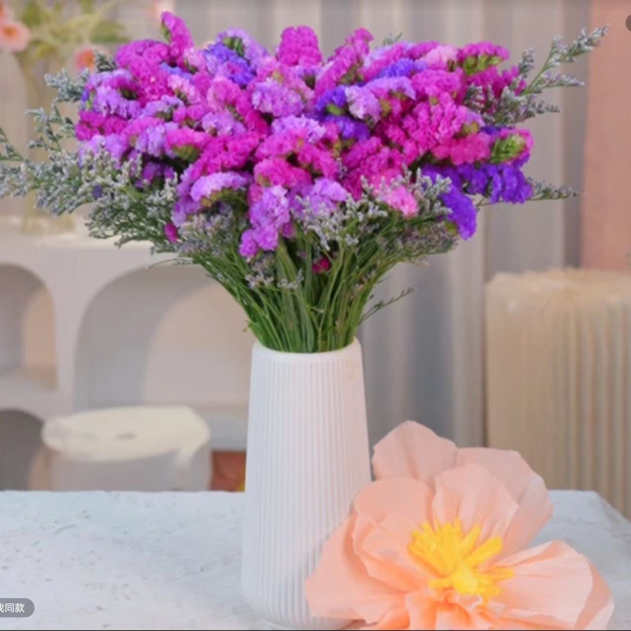 【送花瓶】云南基地勿忘我半干花真花风干花鲜艳客厅装饰摆件插画,淘宝优惠券,粉丝福利购,淘宝优惠卷