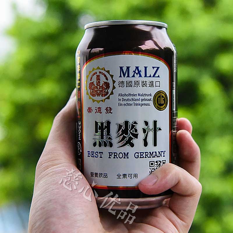 【包邮】德国进口崇德发黑麦汁330ml*6罐天然麦汁增奶纯素甜饮料 - 图0