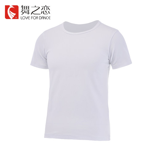 舞之恋舞蹈服上衣男短袖圆领芭基练功服修身显瘦现代舞形体艺考服 - 图1