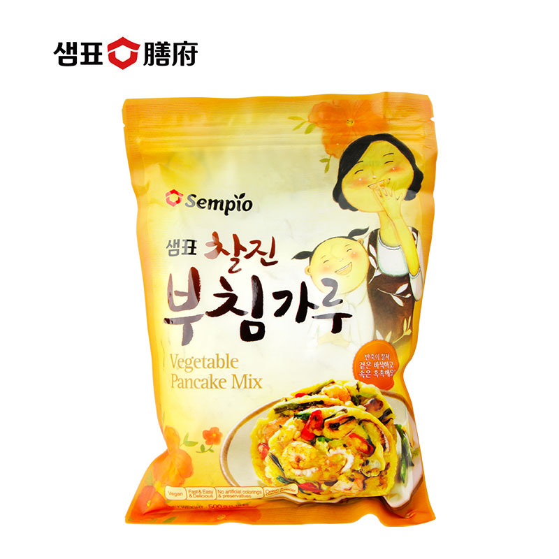 韩国原装进口膳府泡菜饼海鲜饼膳府煎粉500G调味面粉葱花饼鸡蛋饼